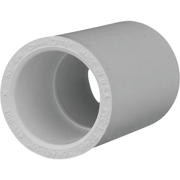 Charlotte Pipe 1/2 In. Sch. 40 PVC Coupling (10-Pack) PVC 02100C 0600HA