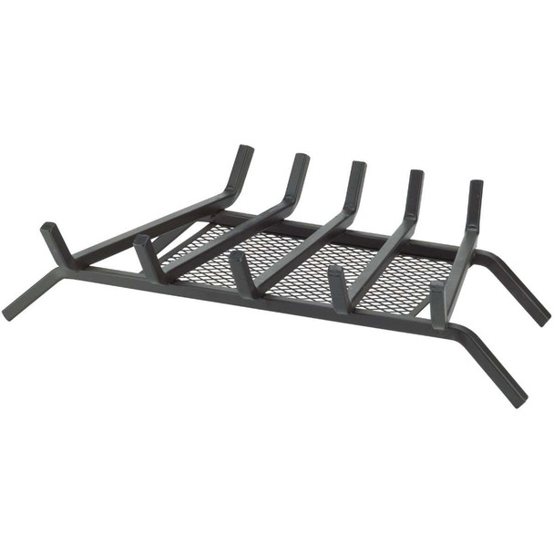 Home Impressions 18 In. Steel Fireplace Grate with Ember Screen FG-1016