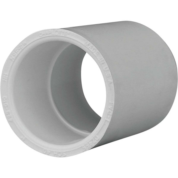 Charlotte Pipe 1 In. Sch. 40 PVC Coupling (10-Pack) PVC 02100C 1000HA