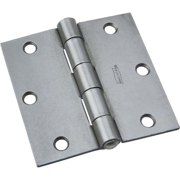 National Hardware 3-1/2 In. Square Steel Broad Door Hinge N140-566 Pack of 10