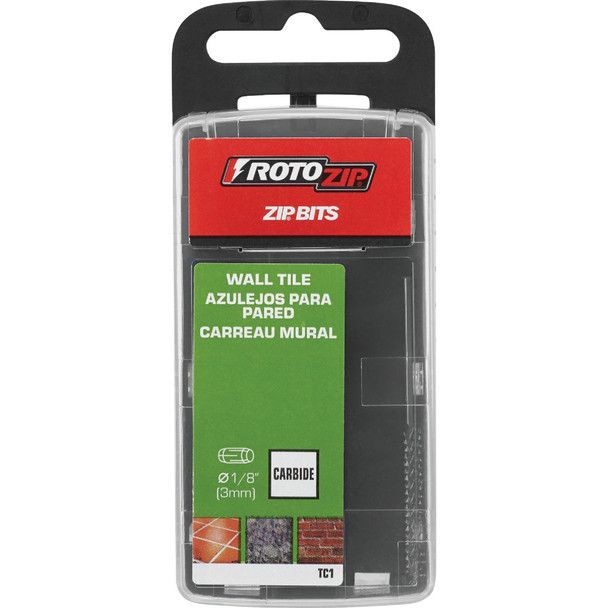 Rotozip Tilecut 1/8 In. Carbide Zip Bit TC1
