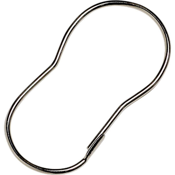 Zenith Zenna Home Chrome Plain Shower Curtain Hook (12 Count) 90SS