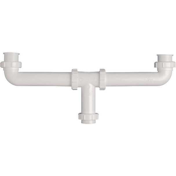 Keeney 1-1/2 In. x 16 In. White Polypropylene Center Outlet Waste 222TTWK