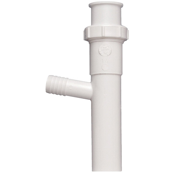 Keeney 1-1/2 In. x 8 In. 5/8 In. White Dishwasher Tailpiece 35-8WK
