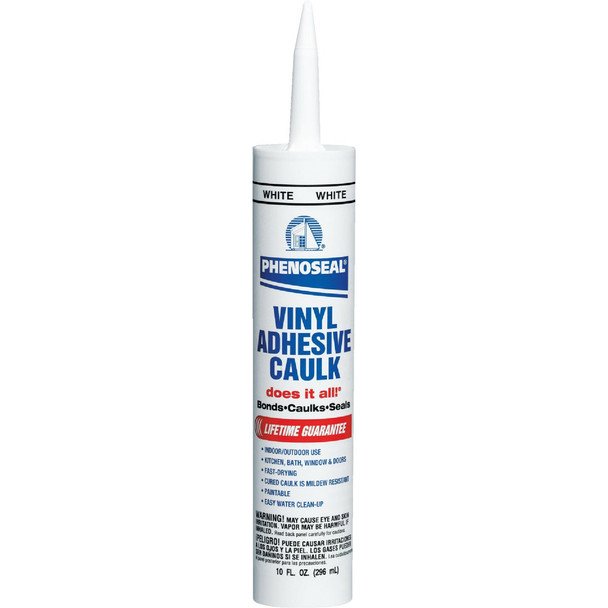 Phenoseal 10 Oz. White Vinyl Adhesive Caulk 5113600005