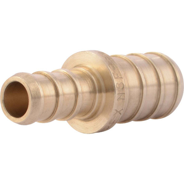 SharkBite Lead-Free Insert 3/8 In. Barb x 1/2 In. Barb Brass PEX Coupling