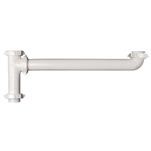 Keeney 1-1/2 In. x 16 In. White Polypropylene End Outlet Waste 125A-16WK