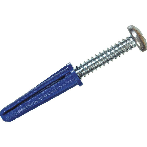Hillman #6 - #8 Thread x 3/4 In. Blue Conical Plastic Anchor (6-Count) 5061