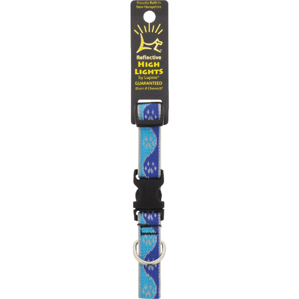 Lupine HL 3/4 In. Reflective Blue Paws 9 to 14 In. Adjustable Collar 48401
