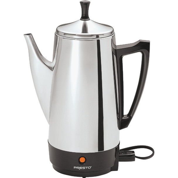 Presto 2 To 12 Cup Stainless Steel Electric Coffee Percolator 02811