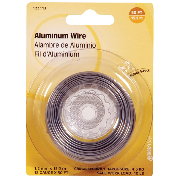 Hillman Anchor Wire 50 Ft. 18 Ga. Aluminum General Purpose Wire 123113