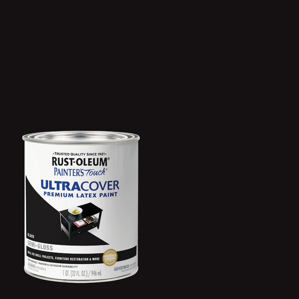 Painter's Touch S/G Black Latex Paint 1974502