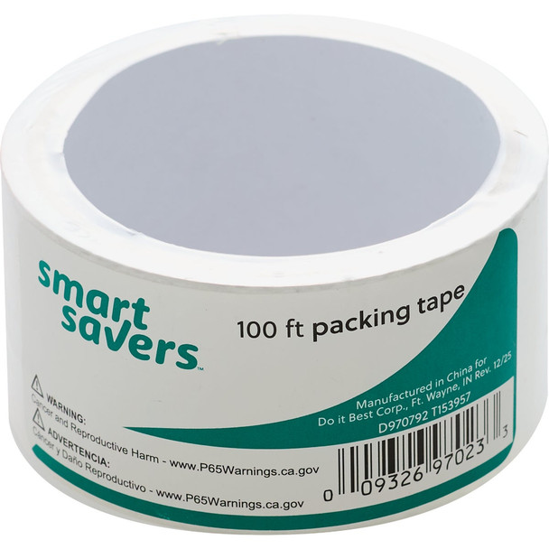 Smart Savers 4.80 cm x 100 Ft. Clear Packing Tape CC101053 Pack of 12