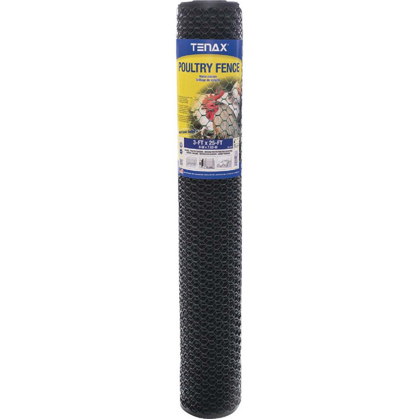 Tenax 3x25 Blk Poultry Fence 72120546