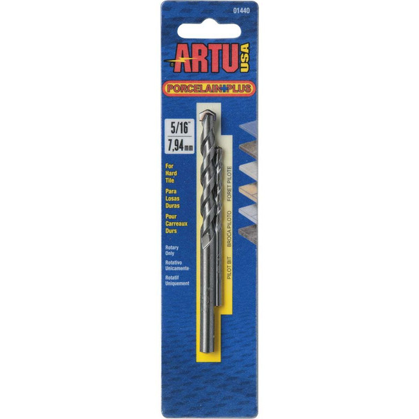 ARTU 5/16 In. x 4-1/2 In. Cobalt and Tungsten Carbide Glass & Tile Drill Bit