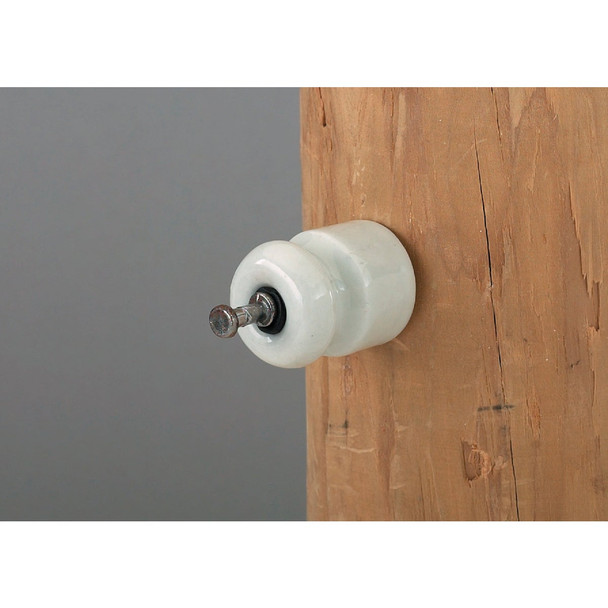 Dare Nail-On White Porcelain Electric Fence Insulator (25-Pack) 16D-25 N