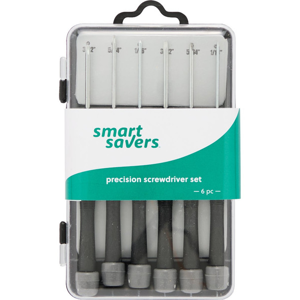 Smart Savers Precision Screwdriver Set (6-Piece) AA028(S/C) Pack of 12