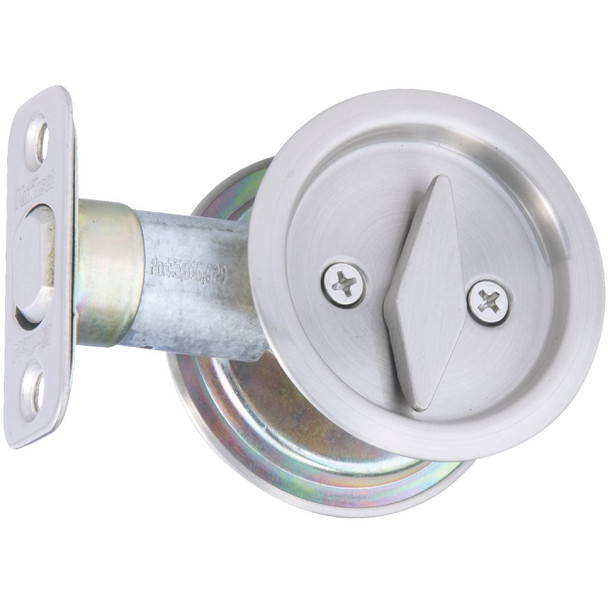 National Hardware Privacy Satin Nickel Pocket Door Lock Pull N350-363