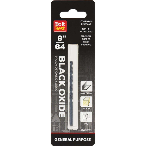 Do it Best 9/64 In. Black Oxide Drill Bit QJDIB-DB-022