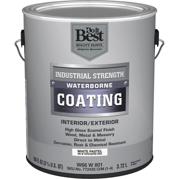 Do it Best Pastel Base Waterborne Industrial Enamel, White, 1 Gal. W66W00801-16