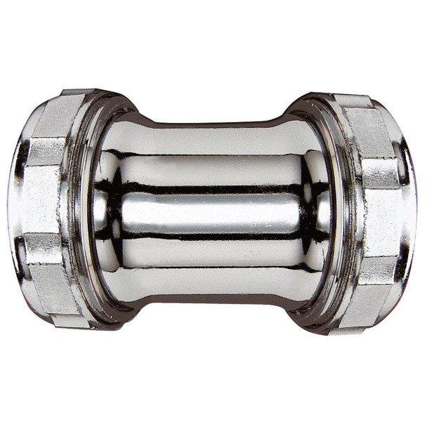 Do it Best 1-1/2 In. Chrome-Plated Brass Straight Coupling DIB134