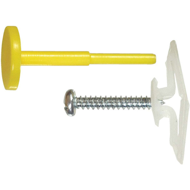 Hillman 5/8 In. Large Plastic Toggle Pan Head & Pin Combo (100-Count) 375374