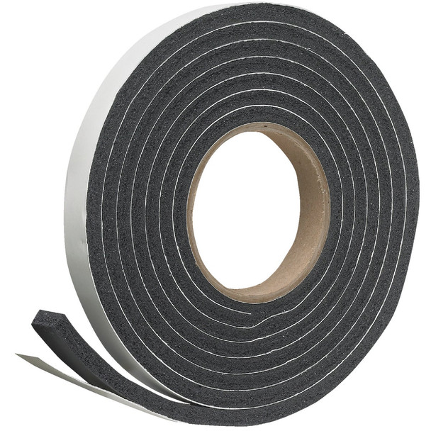 Frost King 3/4 In. W x 5/16 In. T x 10 Ft. L Black Rubber Foam Weatherstrip Tape