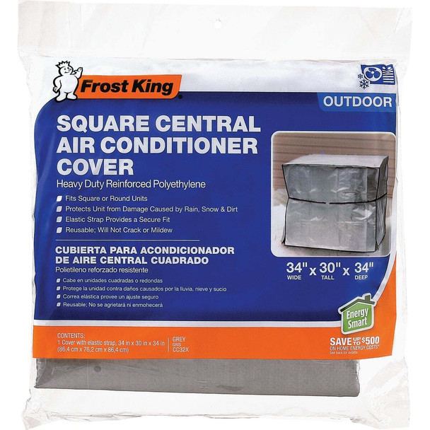 Frost King 34 In. x 34 In. x 30 In. 9 mil Square Air Conditioner Cover CC32XH