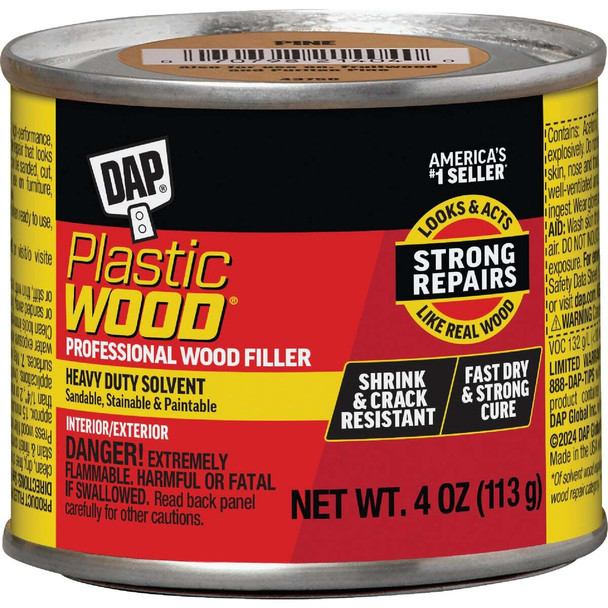 DAP Plastic Wood 4 Oz. Pine Solvent Professional Wood Filler 7079821404