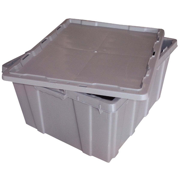 Normile 24 In. x 20 In. x 12 In. Gray Plastic Storage Tote TOTE BOX-GREY