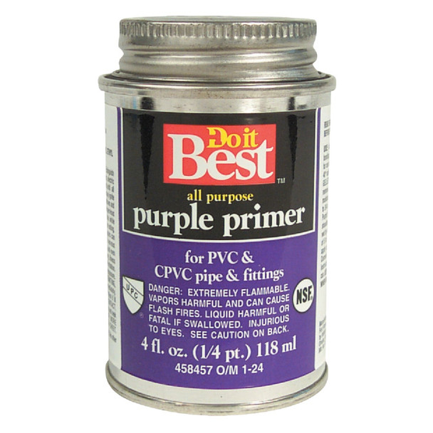 Do it Best 4 Oz. Purple Pipe and Fitting Primer for PVC/CPVC 19054-24