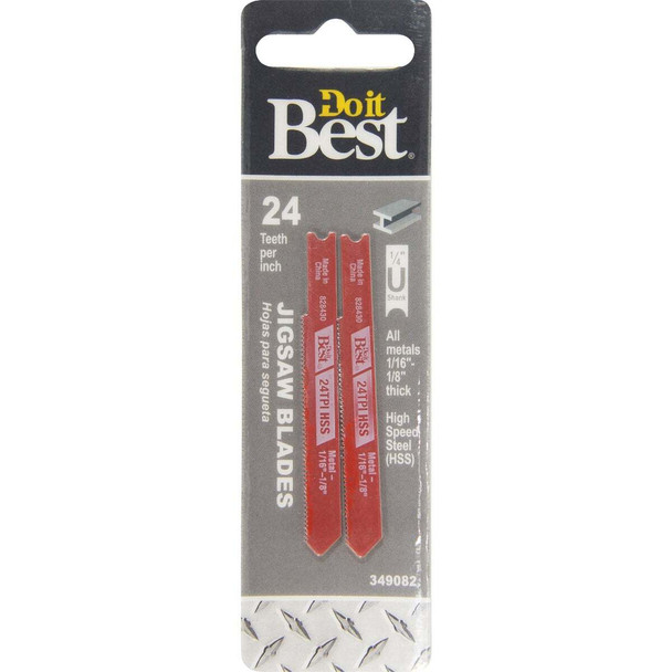 Do it Best 3 In. x 21 TPI U-Shank HSS Jig Saw Blade for Metal (2-Pack) 822871DB
