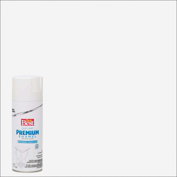 Do it Best Premium Enamel White 12 Oz. All-Purpose Spray Paint Primer 245208D