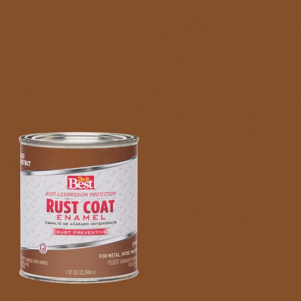 Do it Best Rust Coat Oil-Based Gloss Enamel, Chestnut, 1 Qt. 203573D