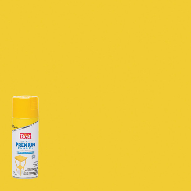Do it Best Premium Enamel 12 Oz. Gloss Spray Paint, Sun Yellow 203444D