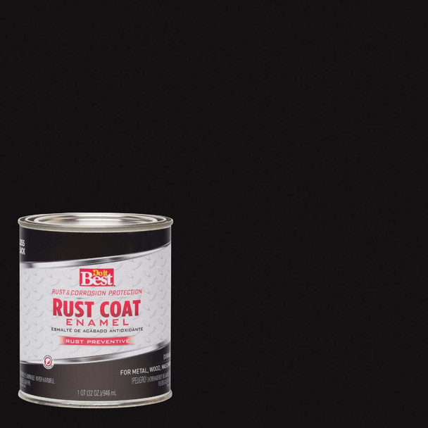 Do it Best Rust Coat Oil-Based Gloss Enamel, Black, 1 Qt. 203565D