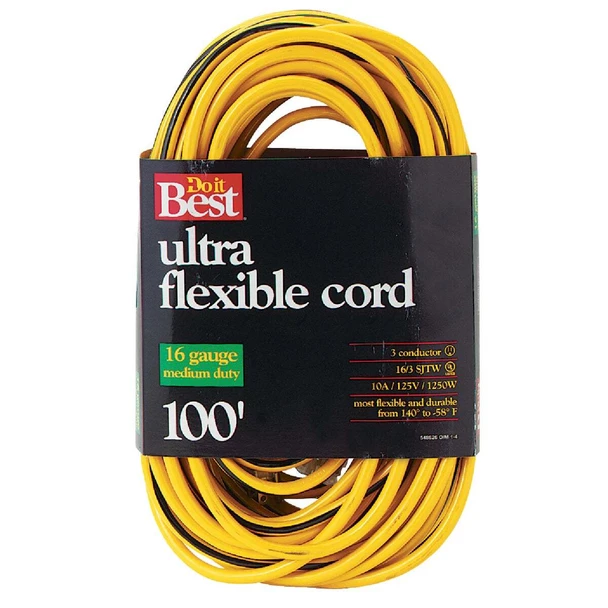 Do it Best 100 Ft. 16/3 Medium-Duty Extension Cord 553062