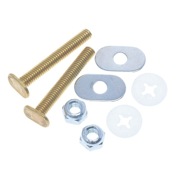 Do it Best 1/4 In. Brass Toilet Bolt Set 443972