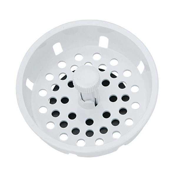 Keeney 3-1/2 In. White Basket Strainer Stopper K2082026