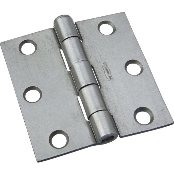 National Hardware 2-1/2 In. Square Plain Steel Broad Door Hinge Pack of 10