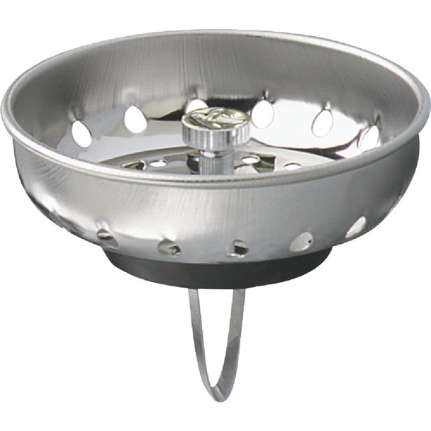 Keeney 3-3/8 In. Stainless Steel Basket Strainer Stopper 1443-1SS