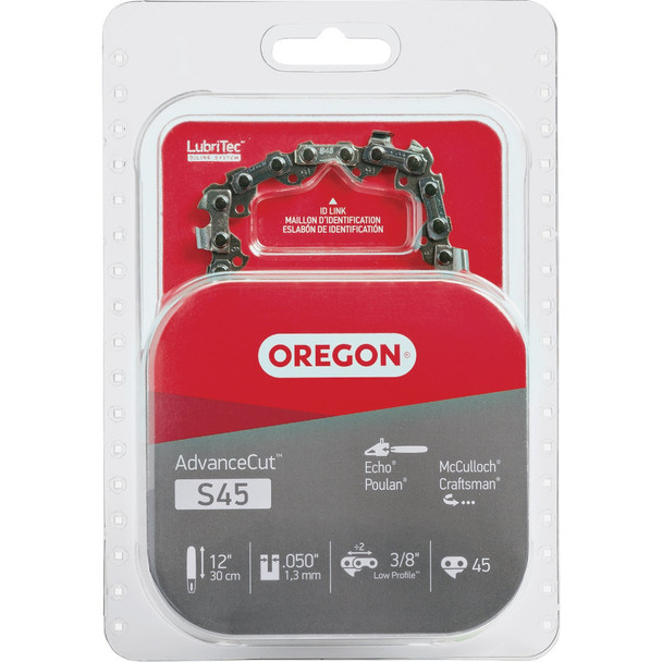 Oregon AdvanceCut 12 In. 45-Link 0.050 In. ga Chainsaw Chain S45