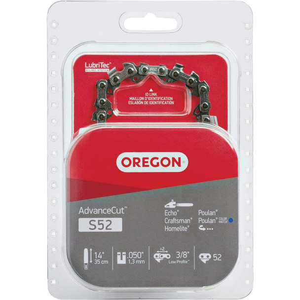 Oregon AdvanceCut 14 In. 52-Link 0.050 In. ga Chainsaw Chain S52