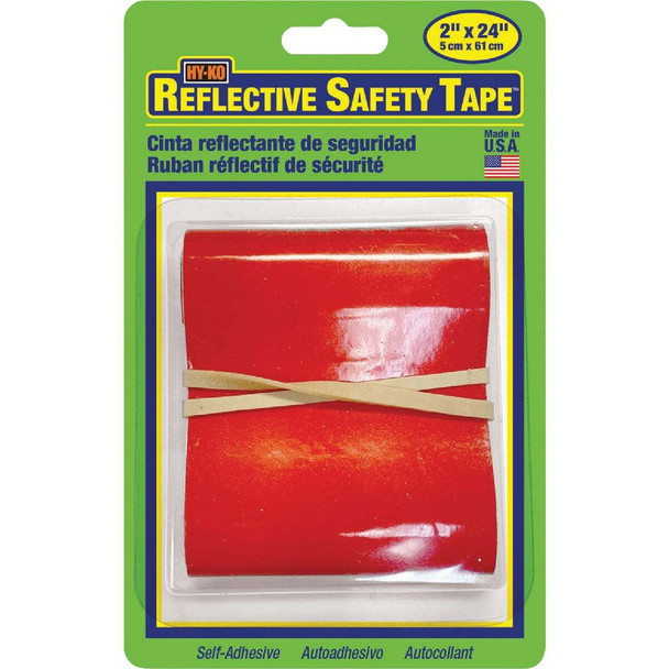 Hy-Ko 2 In. W. x 24 In. L. Red Reflective Safety Tape TAPE-4