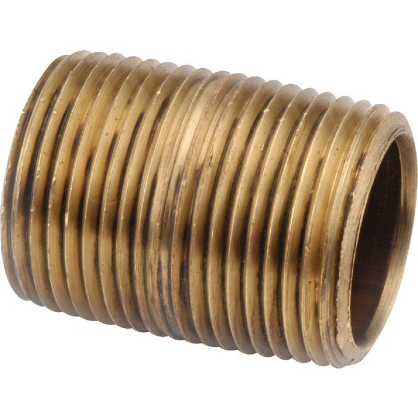 Anderson Metals 1-1/4 In. x Close Red Brass Nipple 38300-20