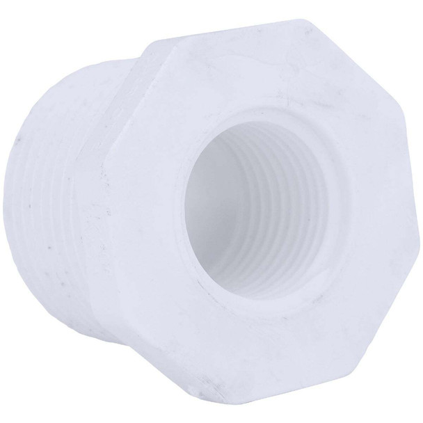 Charlotte Pipe 1 In. MPT x 1/2 In. FPT Schedule 40 PVC Bushing PVC 02112  1800HA