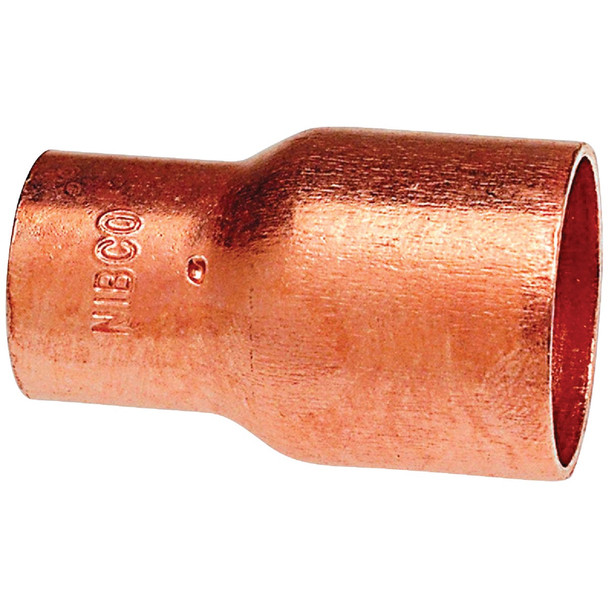 NIBCO 1-1/2 In. x 1-1/4 In. Reducing Copper Coupling with Stop W00815C