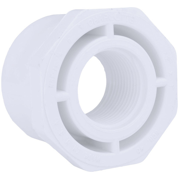 Charlotte Pipe 2 In. SPG x 1 In. FPT Schedule 40 PVC Bushing PVC 02108  2800HA