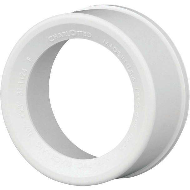 Charlotte Pipe 4 In. SPG x 3 In. Hub Schedule 40 DWV Reducing PVC Bushing