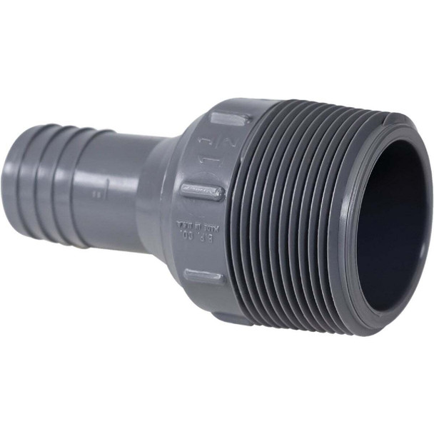 Boshart 1-1/2 MPT x 1 In. Insert Reducing Polypropylene Hose Adapter UPPRA-1510